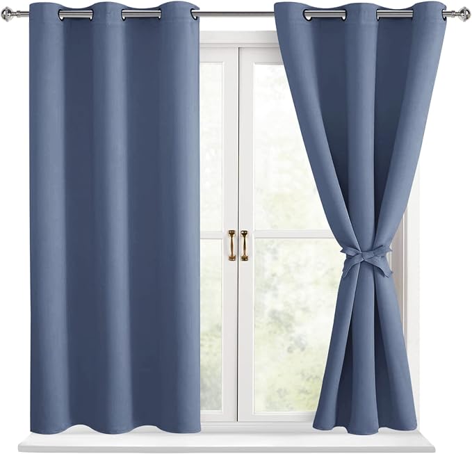 Blackout Curtains for Bedroom, 42 x 54 Inch, 2 Panels | Thermal Insulated & by Hiasan