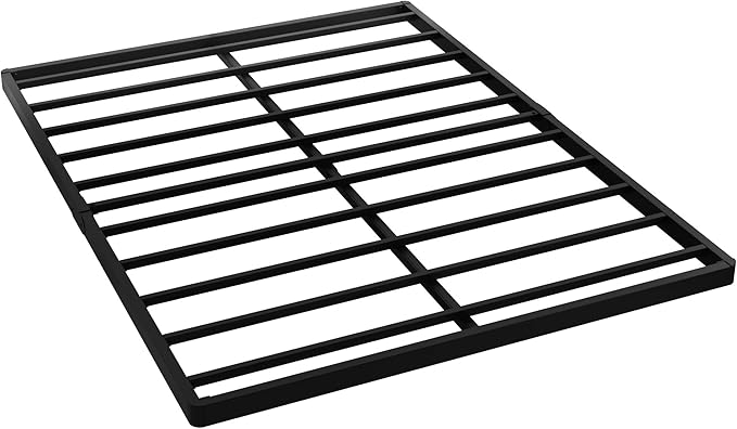 King Size Box Spring 2 Inch Low Profile, Heavy Duty Metal Box Spring Bed Base Bunkie Board, Mattress Foundation, Easy Assembly, Noise Free, Black