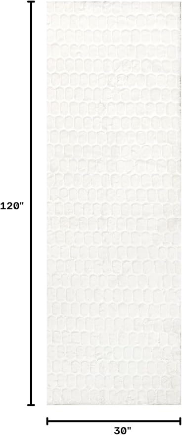 nuLOOM Nia White Geometric Washable Runner Rug - Image 2