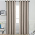 Yakamok Room Darkening Curtains 52x90 inch Length Natural-Living Room | 2 panels by Yakamok