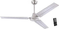 Westinghouse 7238100 Jax, Modern Industrial Style Ceiling Fan with Remote Control, 56 Inch, Brushed Nickel Finish