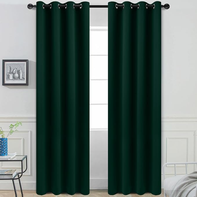 Yakamok Room Darkening Curtains 52x84 inch Pine Tree Green-Living Room | 2 by Yakamok