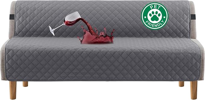 Turquoize 100% Waterproof Futon Cover Futon Slipcover Washable Armless Sofa Bed by Turquoize
