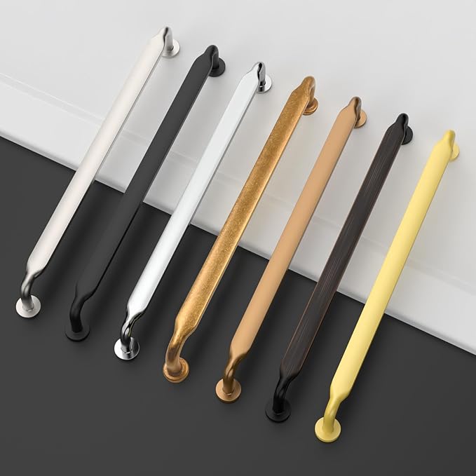 Asidrama 10 Pack 10 Inch(254mm) Polished Chrome Kitchen Cabinet Handles, Cabinet Pulls Kitchen Cabinet Hardware for Cupboard Drawer Pulls