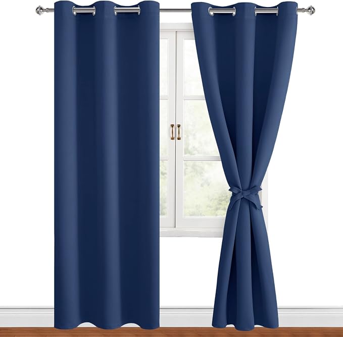 Blackout Curtains for Bedroom, 42 x 84 Inches Long, 2 Panels | Thermal by Hiasan