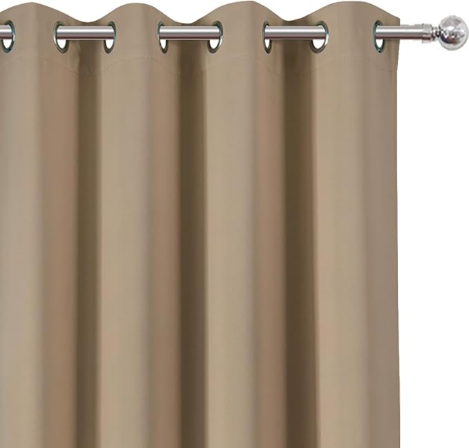 Blackout Curtains 52 x 84 inches Long Natural Curtains Set of 2 Panels Thermal - Image 5