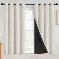 SimpleHome Cream 100% Blackout Curtains Room Darkening Living Room 54 Inch | by SimpleHome