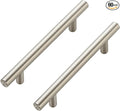 JOY DECOR 60 Pack Cabinet Handles, Brushed Nickel Cabinet Pulls, 4 in Hole Center Kitchen Cabinet Handles, Stainless Steel T Bar Handles for Dresser Drawers