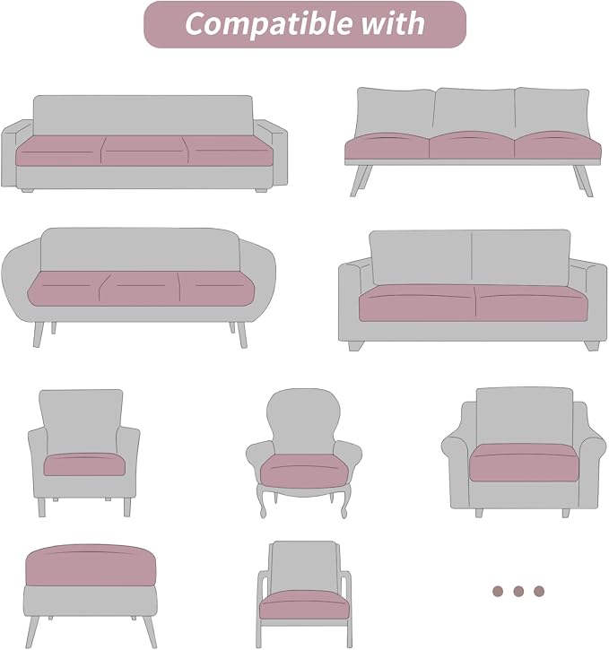 Fuloon Faux Leather Couch Cushion Slipcover, Waterproof Stretch Covers - Image 7