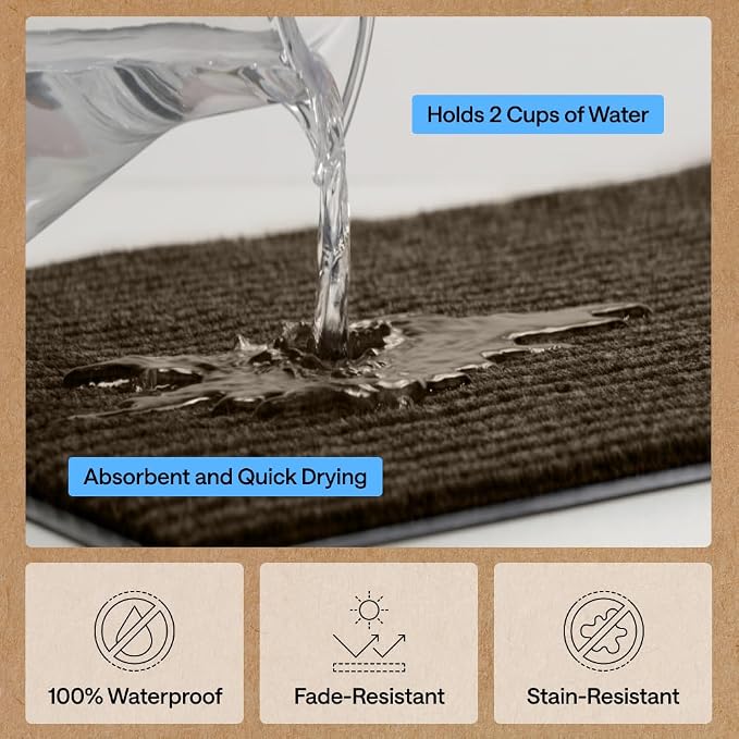 GORILLA GRIP Waterproof Traffic Guard Door Mat, Indoor and Outdoor Heavy Duty - Image 5