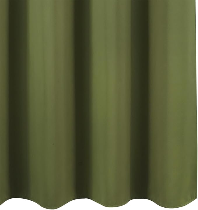 Blackout Curtains 52 x 90 Inch Long Olive Green Curtains Set of 2 Panels Room - Image 8