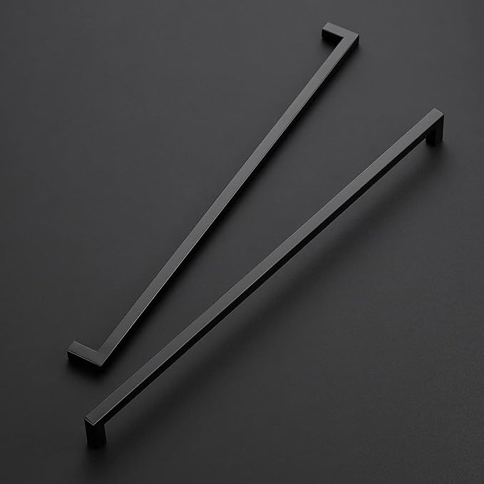 Ravinte 20 Pack 18 Inch Kitchen Square Cabinet Handles Matte Black Pulls Black Drawer Pulls Kitchen Cabinet Hardware Handles