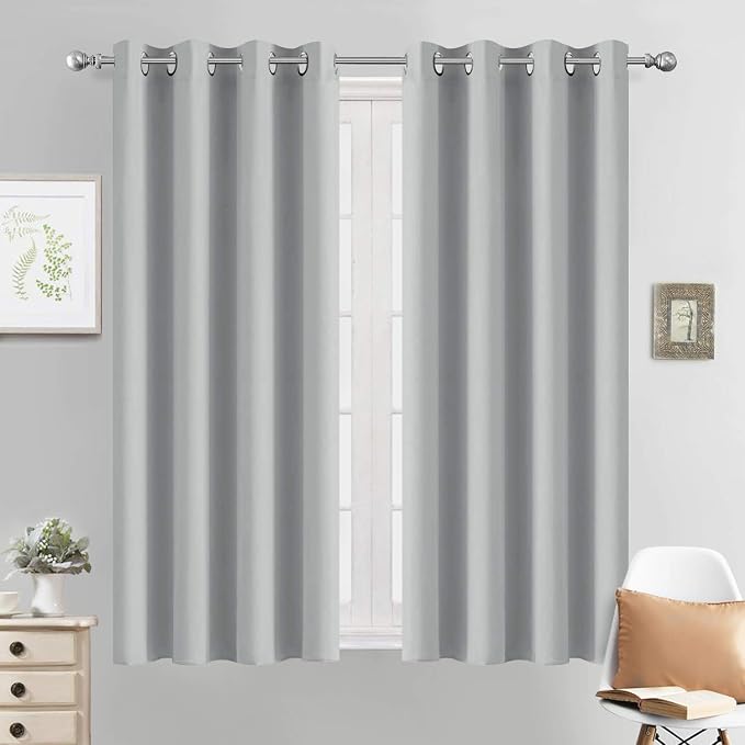Yakamok Room Darkening Curtains 52x54 inch Length Light Grey-Living Room | 2 by Yakamok