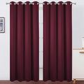 Blackout Curtains 52 x 90 Inch Long Burgundy Red Curtains Set of 2 Panels Room by Lemomo