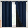 SimpleHome Navy Blue 100% Blackout Curtains Room Darkening Living Room 63 | by SimpleHome