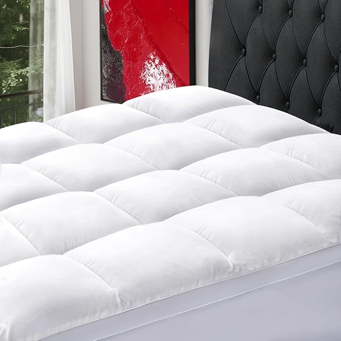 SOPAT Mattress Topper Twin XL Size Extra Thick Mattress Pad 8-21" Deep Pocket Soft Down Alternative Fill Mattress Protector Pillow Top Mattress Cover (39x80 Inches, White)