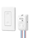 DEWENWILS Wireless Light Switch Kit - No Wiring, 10A/1000W, 100 Ft RF Range, Remote Control for Ceiling Lights, Fans, Lamps