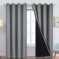Yakamok Grey 100% Blackout Curtain Panels 84 inches, 2 Panels | Blackout by Yakamok
