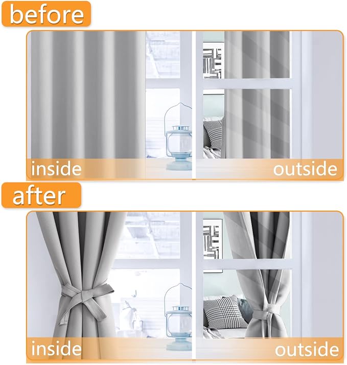 Blackout Curtains for Bedroom, 38 x 54 Inch, 2 Panels | Thermal Insulated & - Image 4