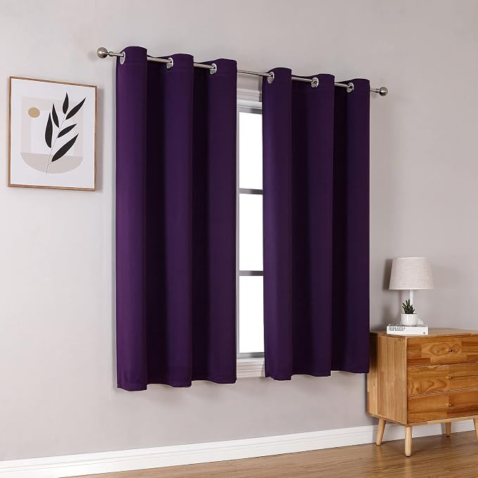ChrisDowa Blackout Curtains for Bedroom and Living Room 63 Inches Long | 2 - Image 6