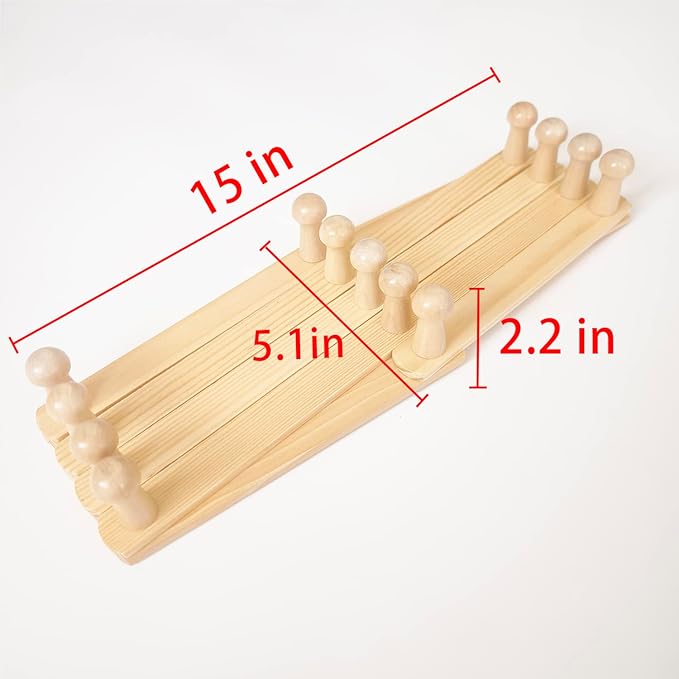 AMAPON Accordion Style Expandable Wall Wooden Coat Rack 13 Hooks (Pegs) Hang Hats Jackets Coffee Mug Purses Necklaces Towels Cap Leash Scarves Data Line Kitchenware