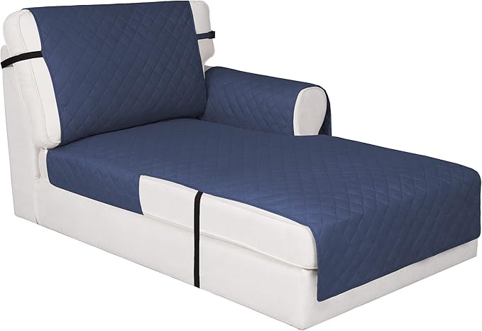 Easy-Going Reversible Couch Cover, Chaise Lounge, Dark Blue/Dark Blue | Machine by Easy-Going