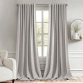 MIULEE Cobblestone Back Tab Blackout Curtains 52x120 Inch Long 2 Panels Set | by MIULEE