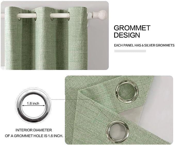 MIULEE 100% Blackout Linen Curtains - Image 4