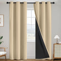 SimpleHome Beige 100% Blackout Curtains Room Darkening Living Room 84 Inch | by SimpleHome