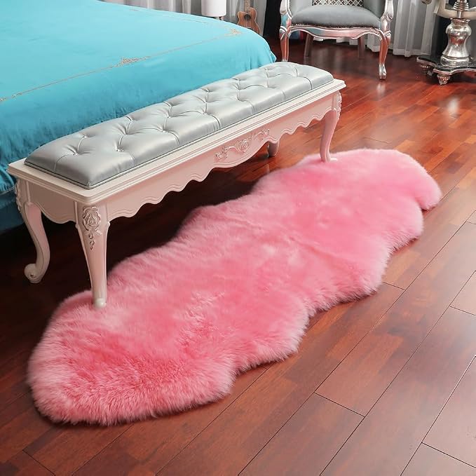 IRIWOOL Premium Genuine Fur Sheepskin Rug Real Australia Sheepskin Natural - Image 6