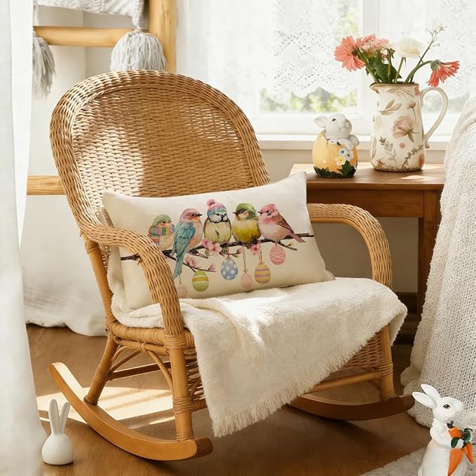 RABUSOFA Easter Pillow Covers 12x20 inch Easter Decorations - Image 3