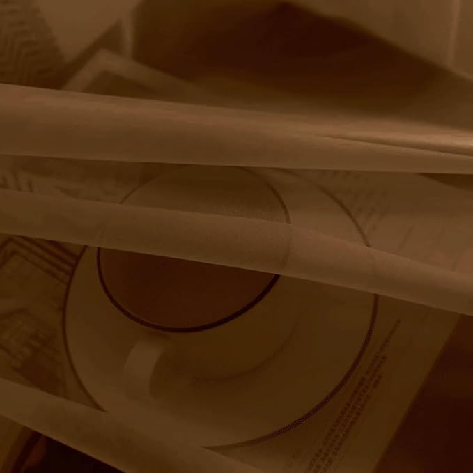 SpaceDresser Basic Rod Pocket Sheer Voile Window Curtain Panels Brown 1 Pair 2 - Image 7