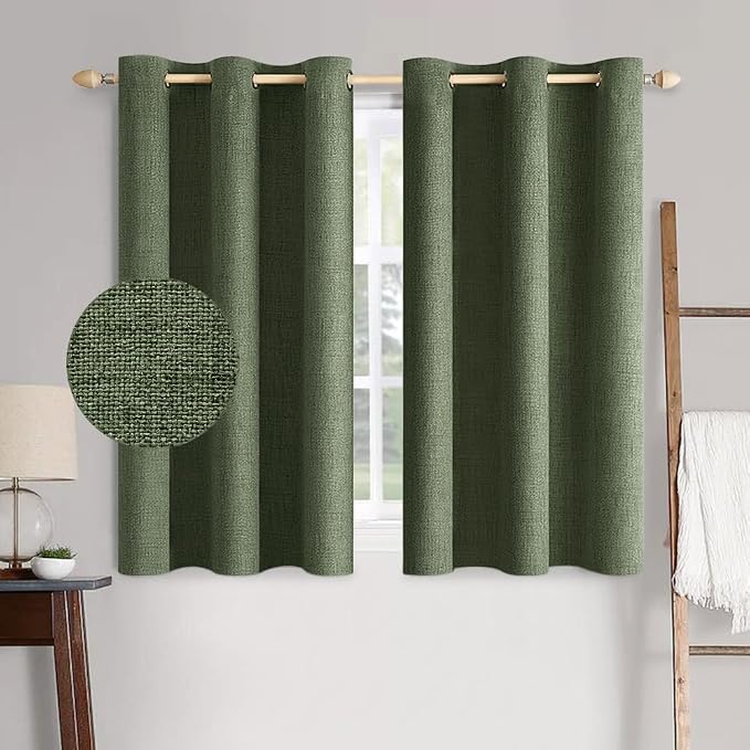 MIULEE 100% Blackout Linen Curtains by MIULEE