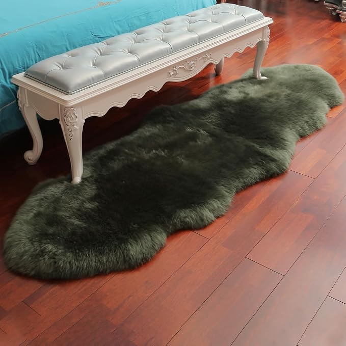 IRIWOOL Premium Genuine Fur Sheepskin Rug Real Australia Sheepskin Natural - Image 3