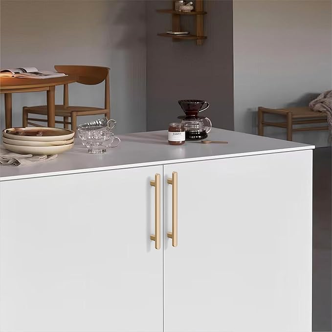 10 Pack 5 Inch(128mm) Kitchen Cabinet Handles Champagne Bronze Cabinet Pulls Champagne Gold Kitchen Cabinet Hardware Drawer Pulls for Cupboard Wardrobe