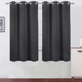 Dark Grey Blackout Curtains 34 x 63 Inch Length/Set of 2 Curtain Panels/Thermal by Lemomo