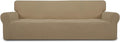 Easy-Going Stretch 4 Seater Oversized Sofa Couch Cover Tan | 1-Piece Extra by Easy-Going