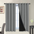 Yakamok Dove Grey 100% Blackout Curtains 63 Inches Long 52" Wide 2 Panel | by Yakamok