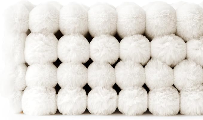 MIULEE Faux Fur Plush Decorative Throw Pillow Covers 20x20, Pure White | Set of - Image 6