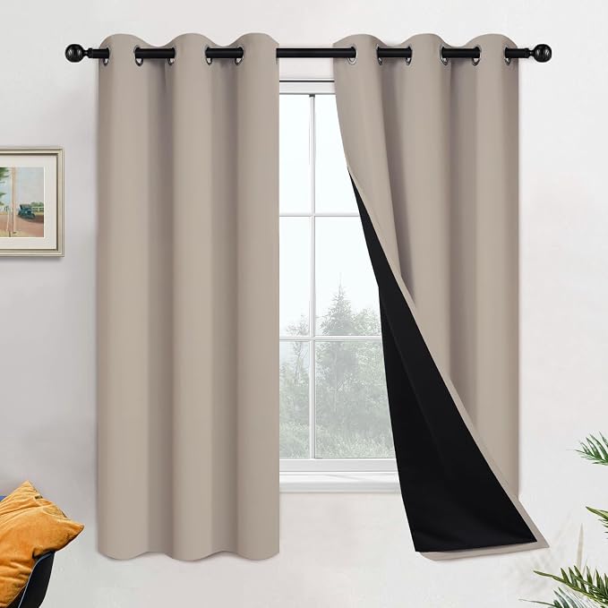 Yakamok Natural Blackout Curtains 63 Inches Long by Yakamok