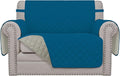 Easy-Going Reversible Couch Cover, Oversized Chair, Peacockblue/Beige | Machine by Easy-Going