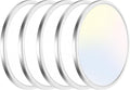 hepside 4PACK Flush Mount LED Ceiling Light Fixture Brushed Nickel, 12Inch 28W, Dimmable 3000K-4500K-6000K 3 Color Selectable Ceiling Lamp 3200LM Low Profile Ceiling Light for Kitchen Bedroom Hallway