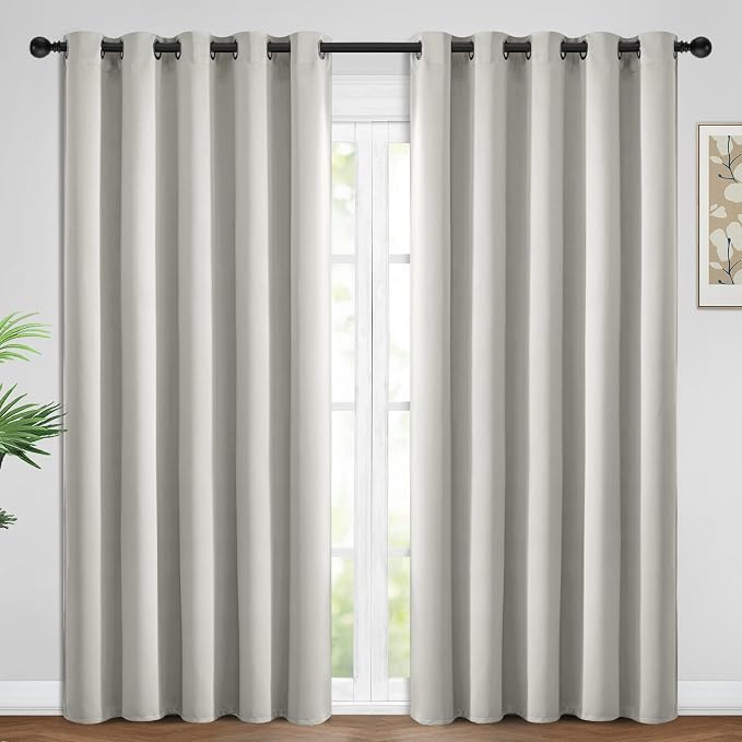 Yakamok Room Darkening Curtains 62x84 inch Length Light Beige-Living Room | 2 by Yakamok