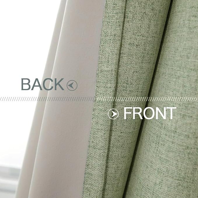 MIULEE 100% Blackout Linen Curtains - Image 6