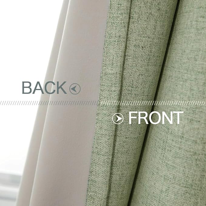 MIULEE 100% Blackout Linen Curtains - Image 6