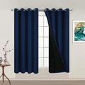 Yakamok Navy Blue 100% Blackout Curtains 54 Inches Long 52" Wide, 2 Panels | by Yakamok