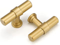 LONTAN 20 Pack Gold Cabinet Knobs Matte Gold Kitchen Cabinet Knobs for Dresser Drawers Brushed Gold T-bar Hardware for Dresser Bathroom