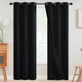 SimpleHome Black 100% Blackout Curtains Room Darkening Living Room 84 Inch | by SimpleHome
