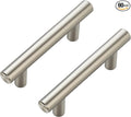 JOY DECOR 60 Pack Cabinet Handles, Brushed Nickel Cabinet Pulls, 2-1/2 in Hole Center Kitchen Cabinet Handles, Stainless Steel T Bar Handles for Dresser Drawers