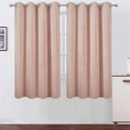 Blush Blackout Curtains 66 x 63 Inch Length/Set of 2 Curtain Panels/Thermal by Lemomo